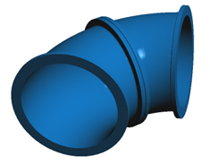 The BlueDuct® Flanged Elbow