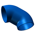 12 Inch Non-Flanged BlueDuct Elbow